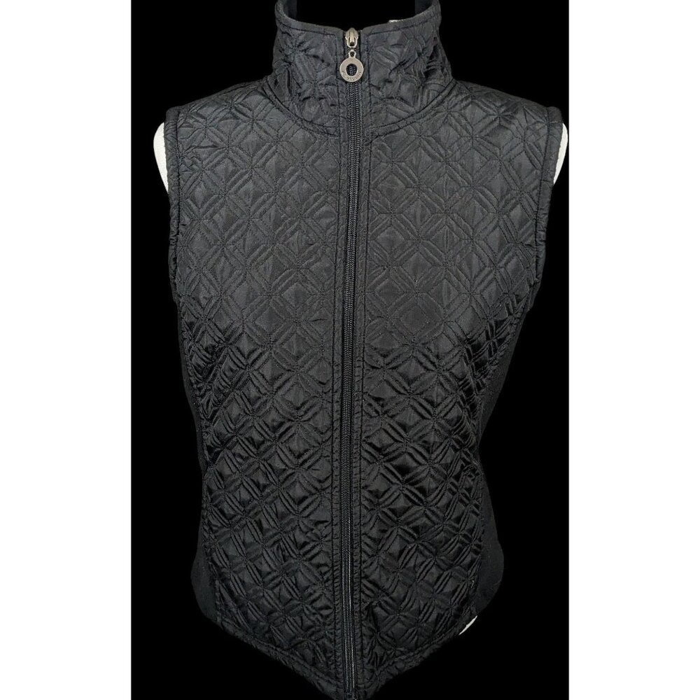 Preppy Chic Black Quilted Winter Vest by E-Studio